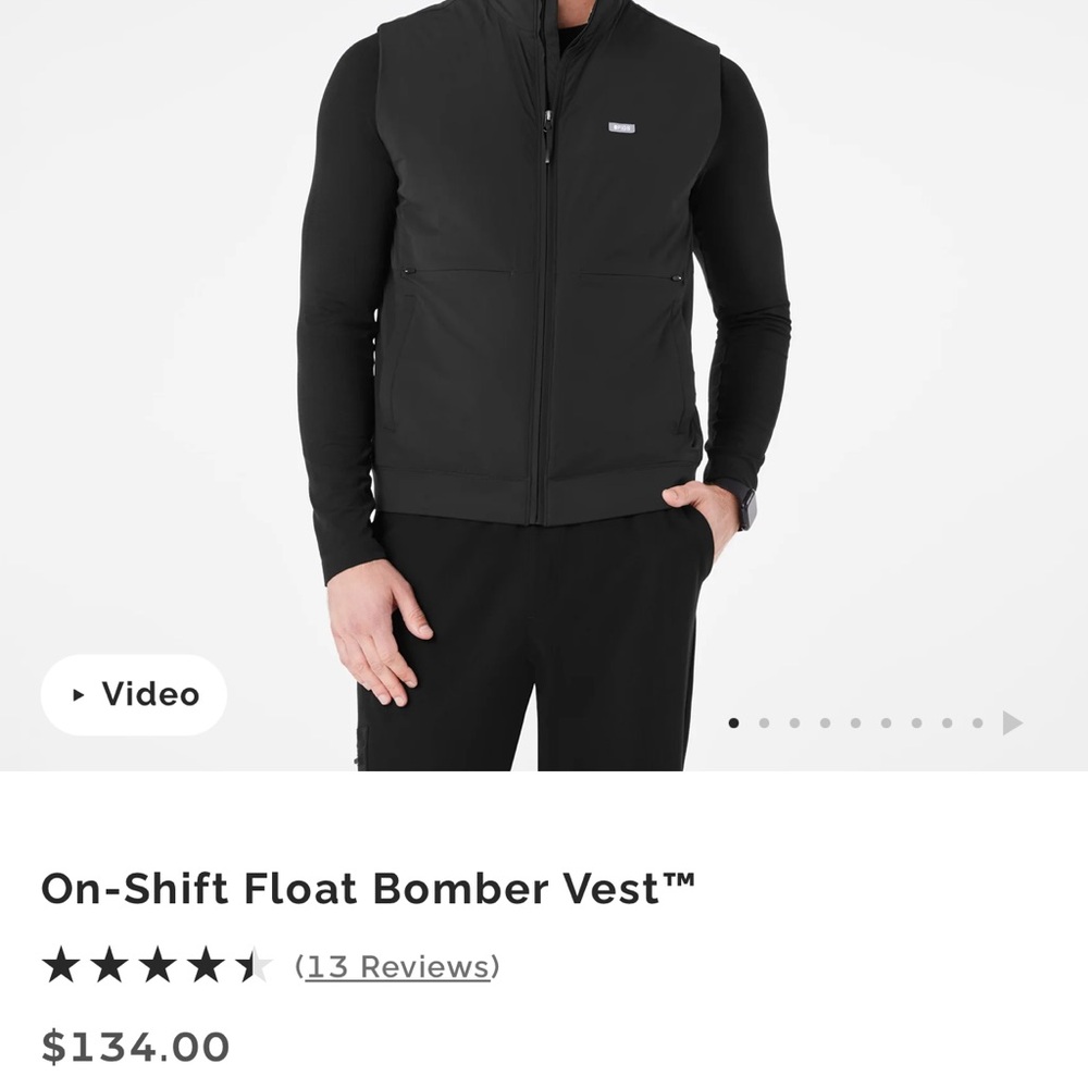 On-Shift Float Bomber Vest - Black